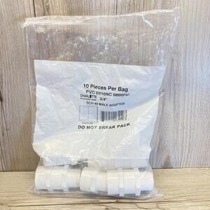 Charlotte PVC 3/4" SCH 40 Male Adapter 10 Pack